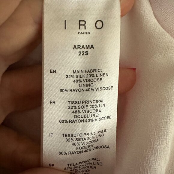 IRO Paris Arama Floral Ruffled Dress Mixed Red Womens Size 34 US 2 Silk Mini - Picture 10 of 12